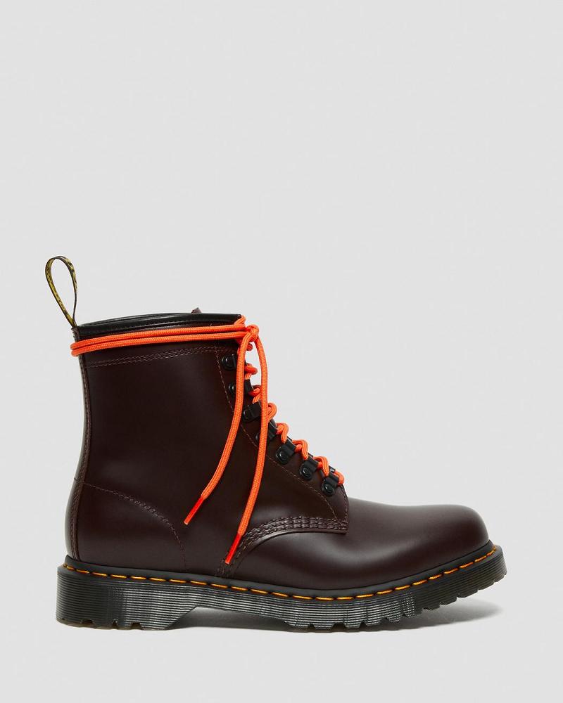 Red Men's Dr Martens 1460 Ben Smooth Leather Lace Up Boots | CA 500UZG